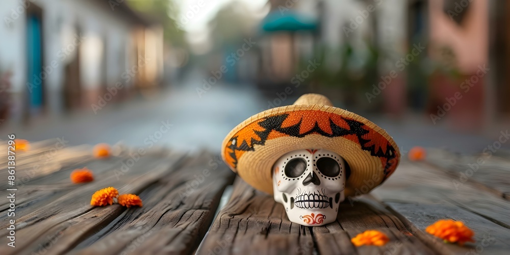 Day of the Dead costume holiday symbolizing deceased loved ones with festivities. Concept Day of the Dead, Mexican Tradition, Celebration of Life, Festive Costumes, Remembering Loved Ones Day of the Dead costume holiday symbolizing deceased loved ones with festivities. Concept Day of the Dead, Mexican Tradition, Celebration of Life, Festive Costumes, Remembering Loved Ones