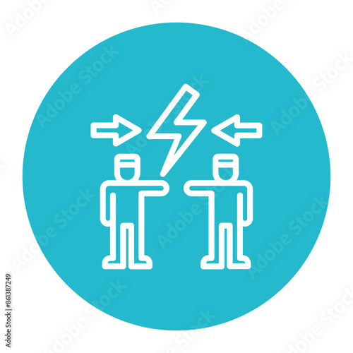 Conflict Resolution icon vector image. Can be used for Organization.
