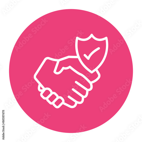 Trust icon vector image. Can be used for Organization.