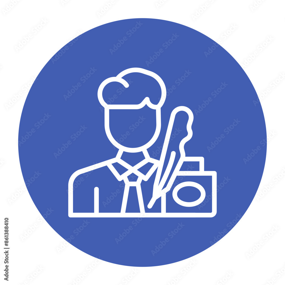 Author icon vector image. Can be used for Thought Leadership. Author icon vector image. Can be used for Thought Leadership.