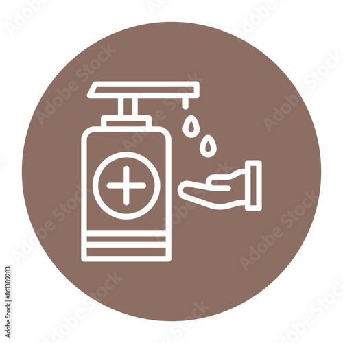 Hand Sanitizer icon vector image. Can be used for Physical Wellbeing.