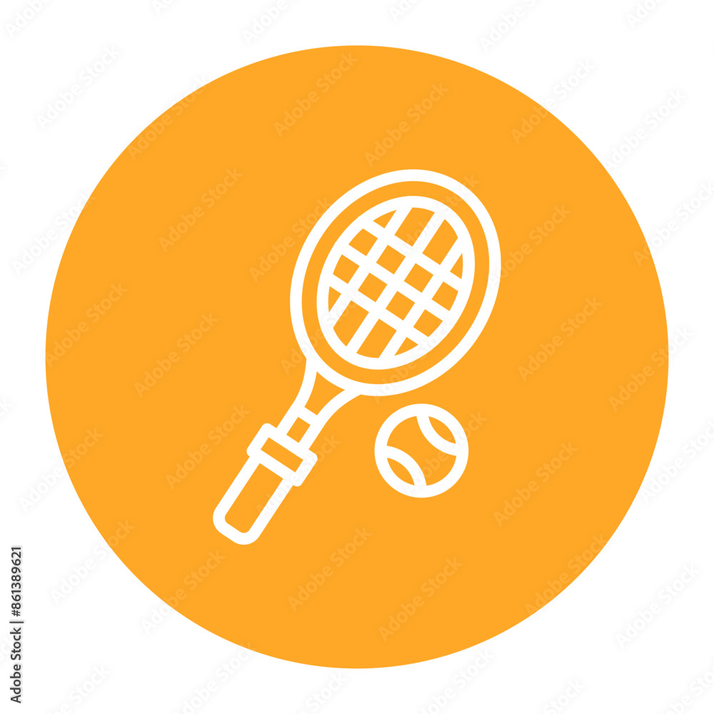 Tennis Racket icon vector image. Can be used for Physical Wellbeing.
