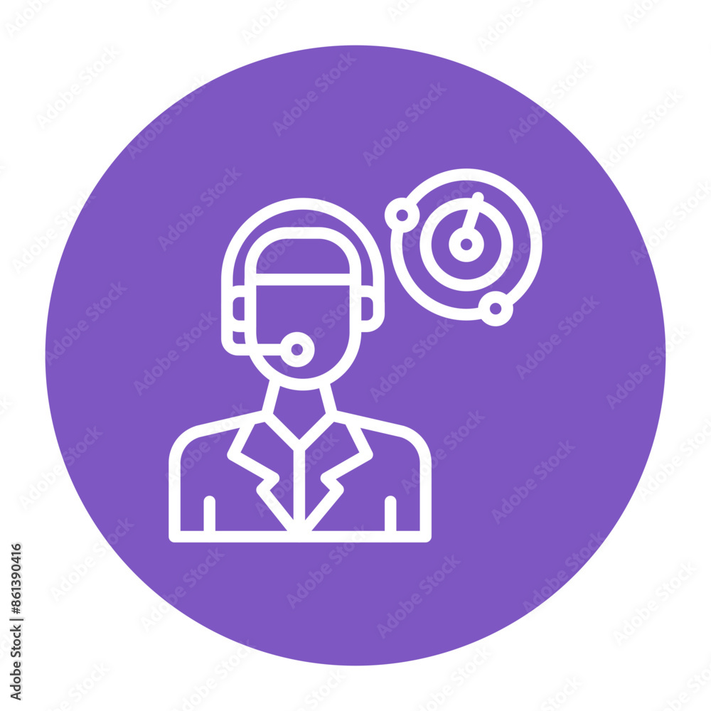 Air Traffic Control icon vector image. Can be used for Airplane.