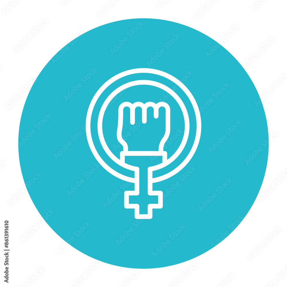 Feminism icon vector image. Can be used for Social Justice. Feminism icon vector image. Can be used for Social Justice.