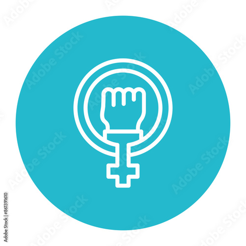 Feminism icon vector image. Can be used for Social Justice.