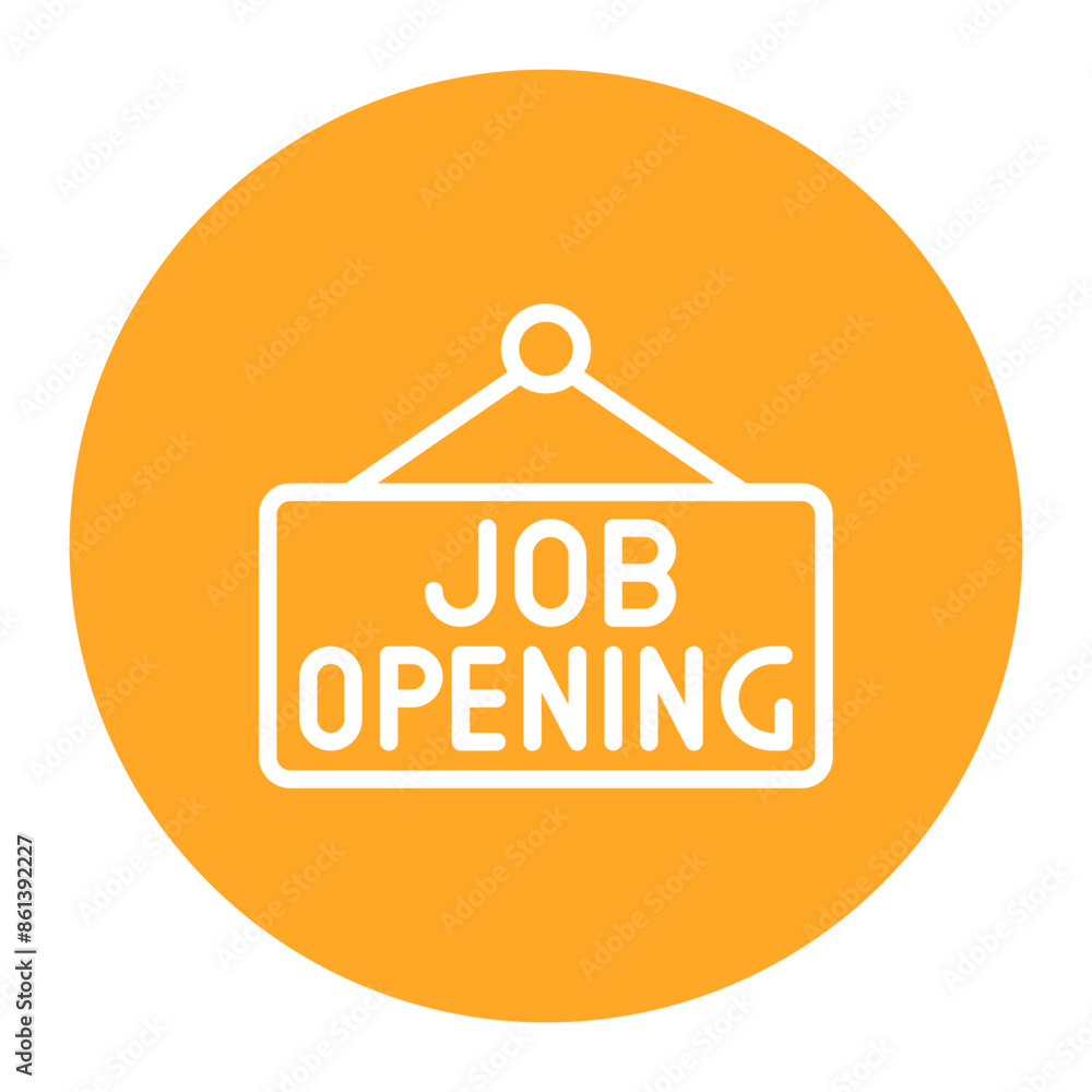 Job Opening icon vector image. Can be used for Hiring Process. Job Opening icon vector image. Can be used for Hiring Process.