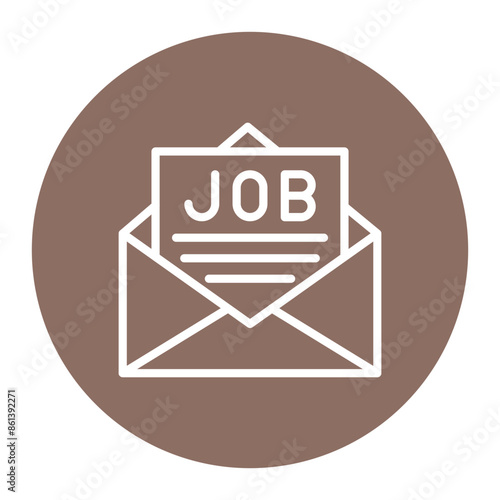 Offer Letter icon vector image. Can be used for Hiring Process.