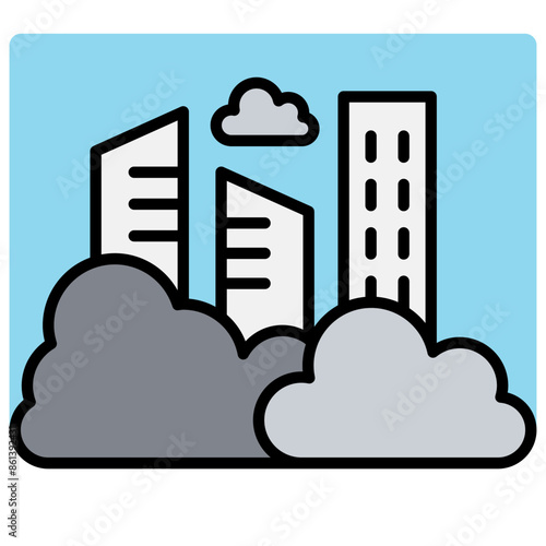 Air pollution icon