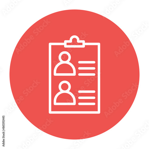 Shortlist icon vector image. Can be used for Hiring Process.