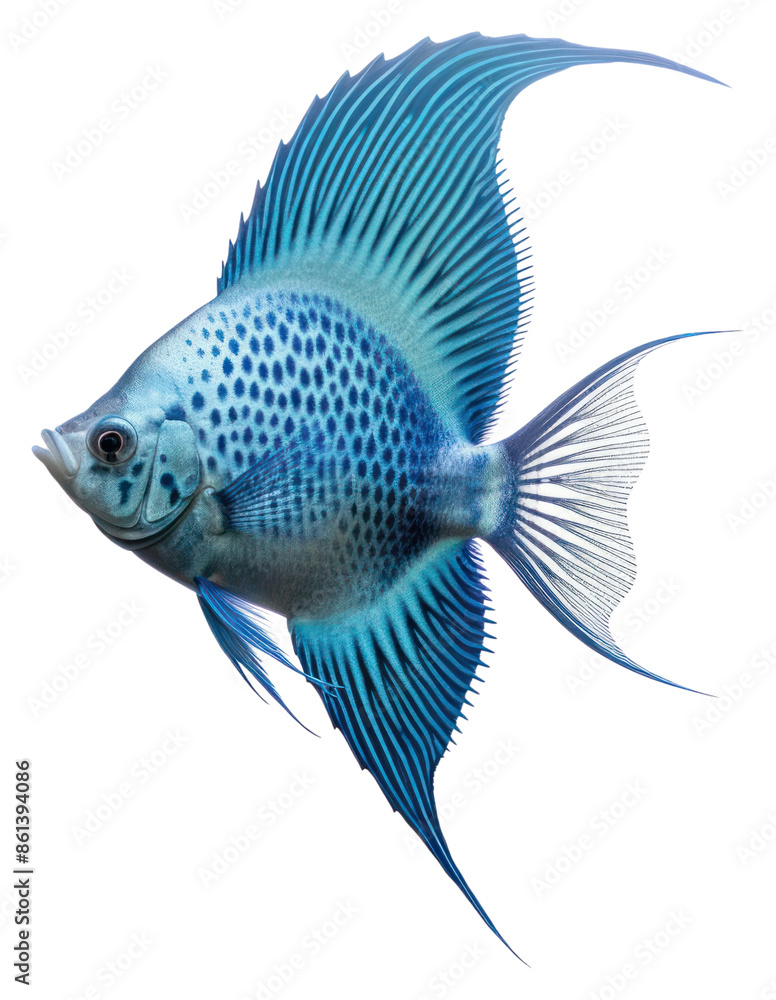 Fototapeta premium PNG Fish angelfish animal white background.