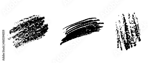 Hand-drawn doodles, strokes with wax chalk.