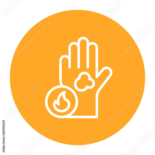 Burn Severity icon vector image. Can be used for Skin Burns.