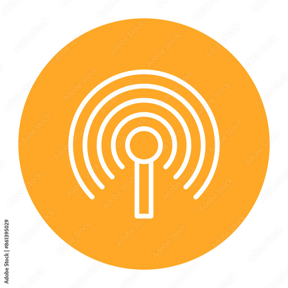 Radio Waves icon vector image. Can be used for Press Freedom Day. Radio Waves icon vector image. Can be used for Press Freedom Day.