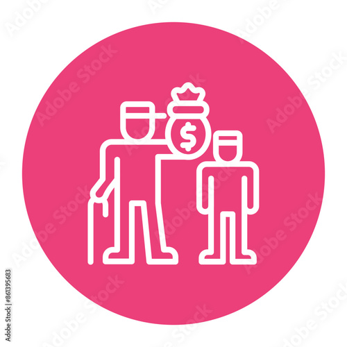 Handing Over icon vector image. Can be used for Inheritance.