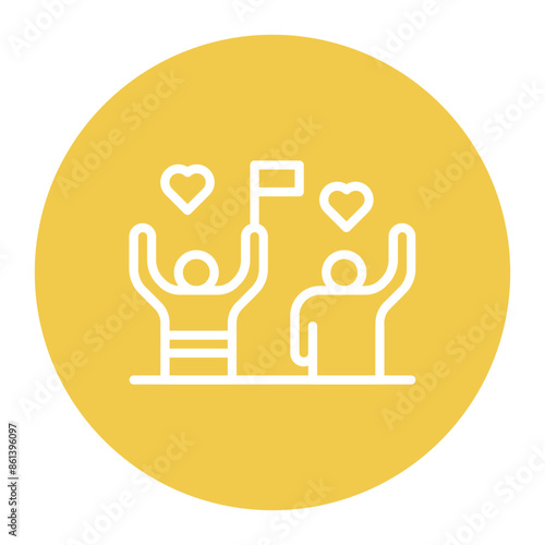 Fans icon vector image. Can be used for Social Relationship.