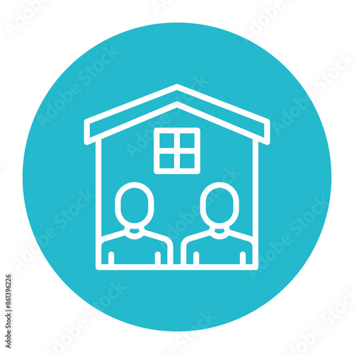 Roommates icon vector image. Can be used for Social Relationship.