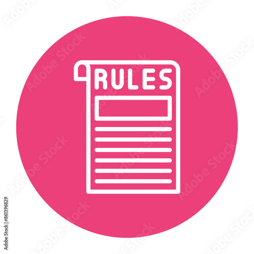Rules icon vector image. Can be used for Compilance and Regulation. © SAMDesigning