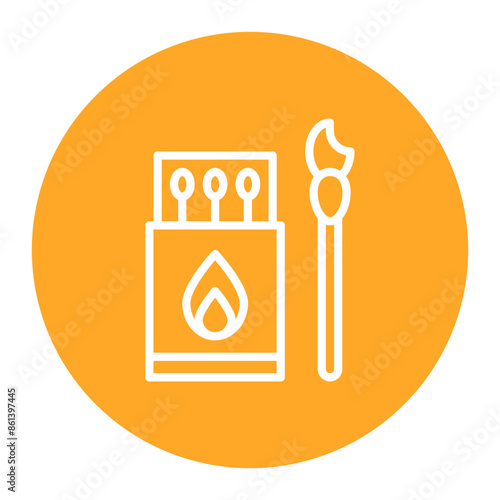 Match icon vector image. Can be used for Smoking.