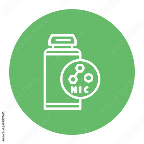 Nicotine icon vector image. Can be used for Smoking.