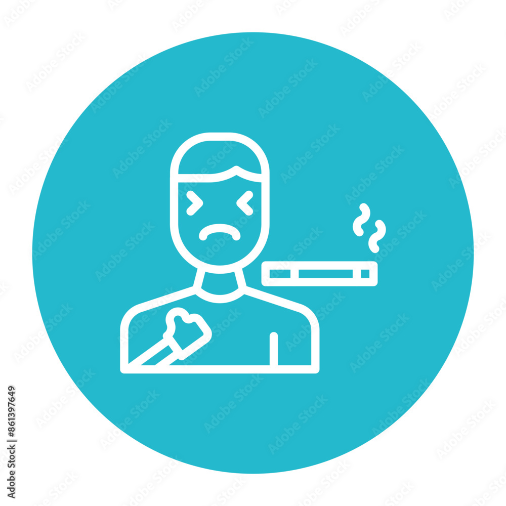 Smoking and Health icon vector image. Can be used for Smoking. Smoking and Health icon vector image. Can be used for Smoking.