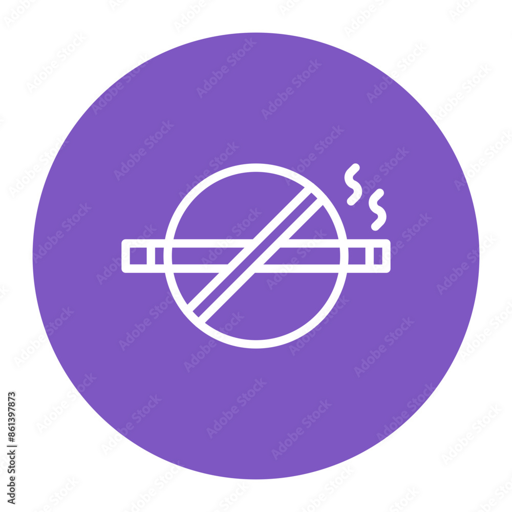 Tobacco Free Zone icon vector image. Can be used for Smoking. Tobacco Free Zone icon vector image. Can be used for Smoking.