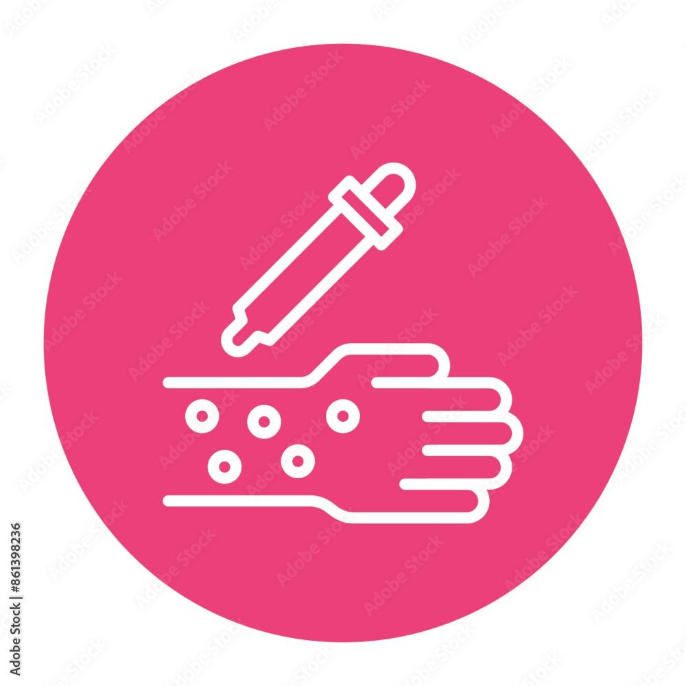 Skin Prick Test icon vector image. Can be used for Medical Tests. Skin Prick Test icon vector image. Can be used for Medical Tests.