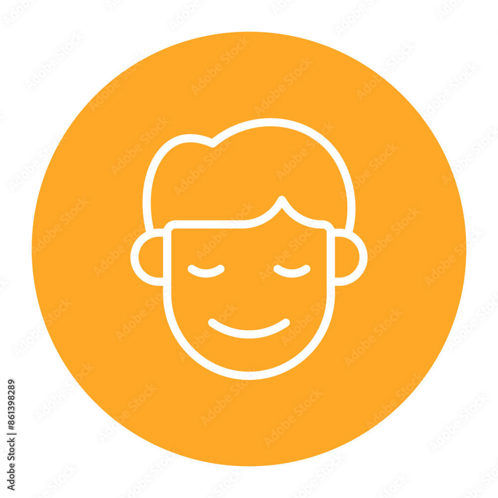 Calm icon vector image. Can be used for Human Emotions. Calm icon vector image. Can be used for Human Emotions.