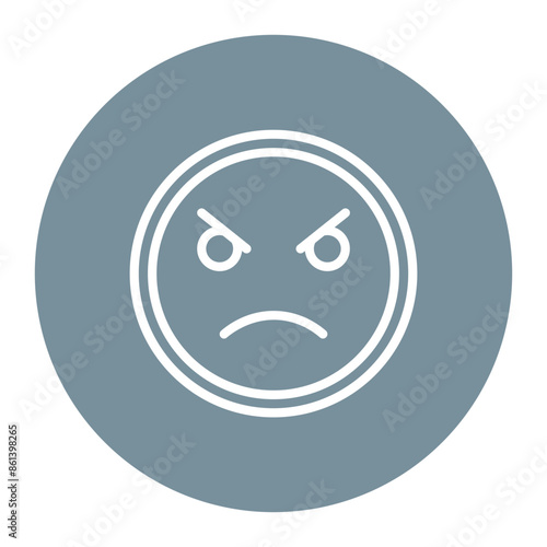 Angry icon vector image. Can be used for Human Emotions.