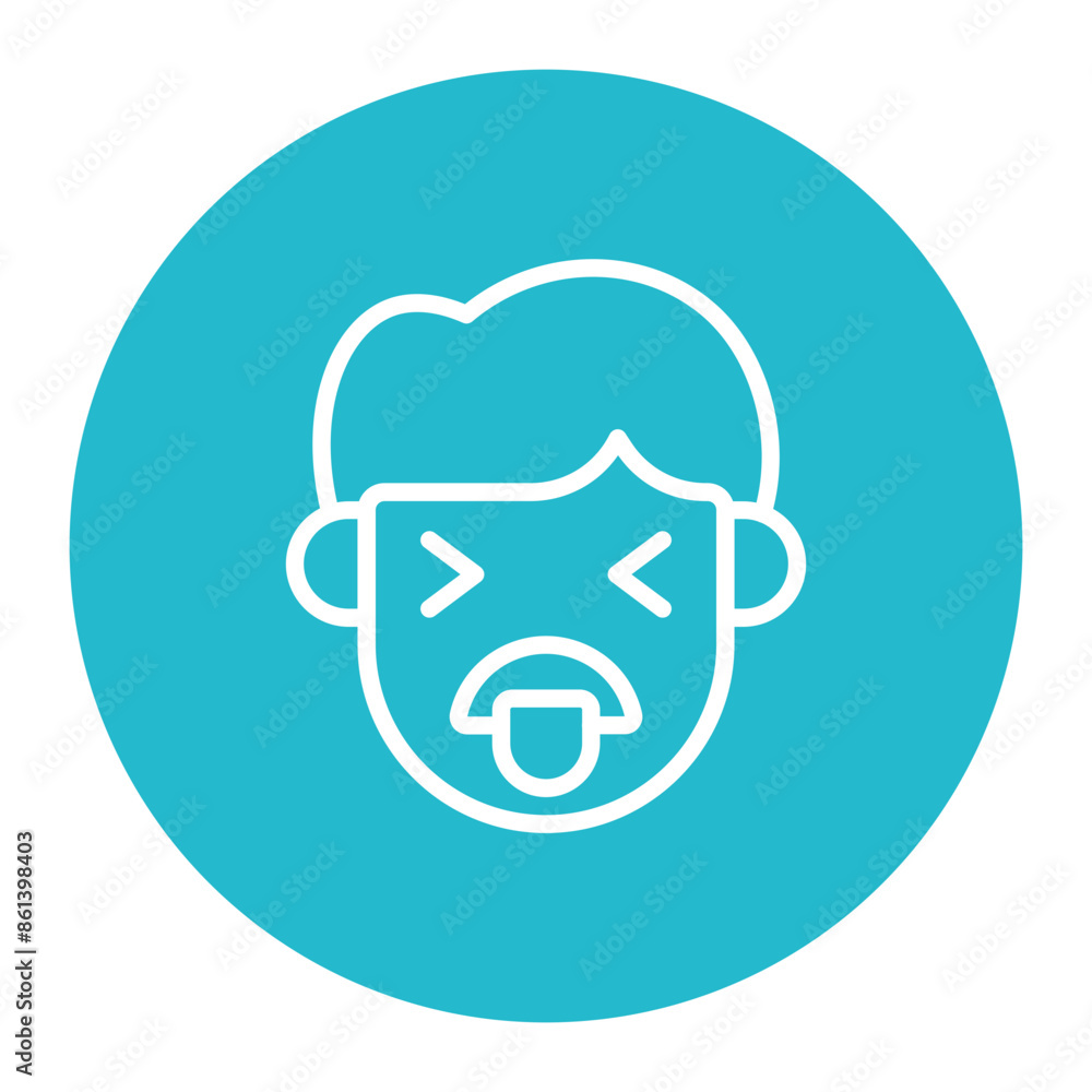 Disgusted icon vector image. Can be used for Human Emotions. Disgusted icon vector image. Can be used for Human Emotions.