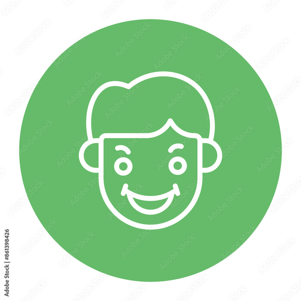 Obraz premium Enthusiastic icon vector image. Can be used for Human Emotions.