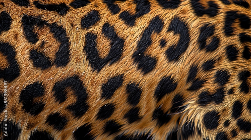 Close-up of a leopard's fur showcasing its unique pattern and texture. Close-up of a leopard's fur showcasing its unique pattern and texture.
