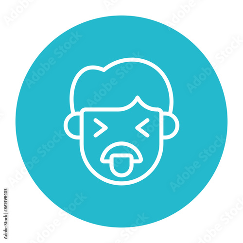 Disgusted icon vector image. Can be used for Human Emotions.