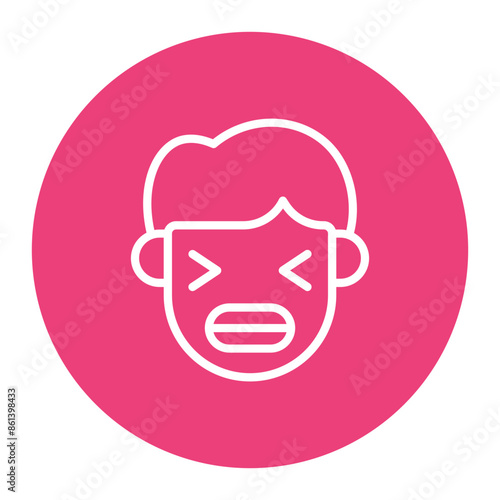Frustrated icon vector image. Can be used for Human Emotions.