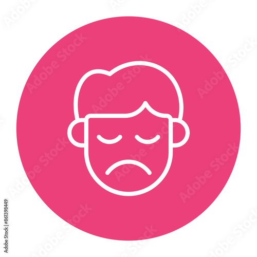 Guilty icon vector image. Can be used for Human Emotions.