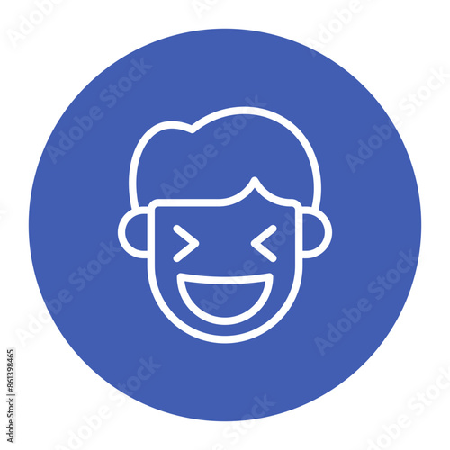 Happy icon vector image. Can be used for Human Emotions.