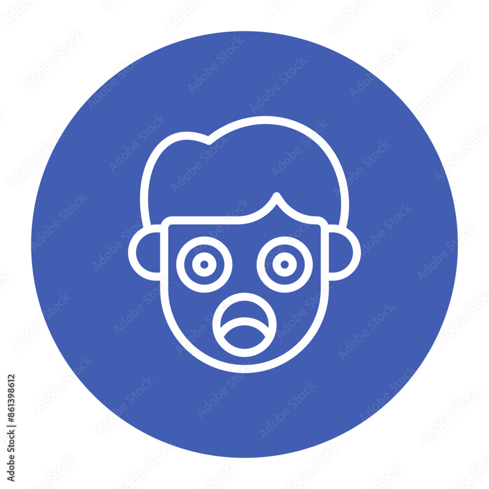 Shocked icon vector image. Can be used for Human Emotions. Shocked icon vector image. Can be used for Human Emotions.