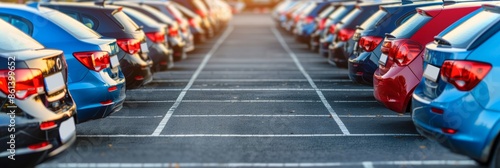 Wallpaper Mural Close up view of a car parked in a shopping mall parking lot for detailed observation Torontodigital.ca