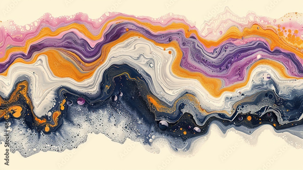 Abstract Swirls of Purple, Orange, and Gray Abstract Swirls of Purple, Orange, and Gray