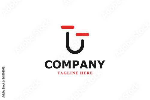 letter t and j minimal logo