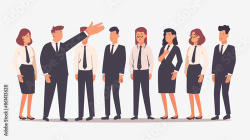 Downsnizing Layoffs Concept Huge Boss Hand Brushing