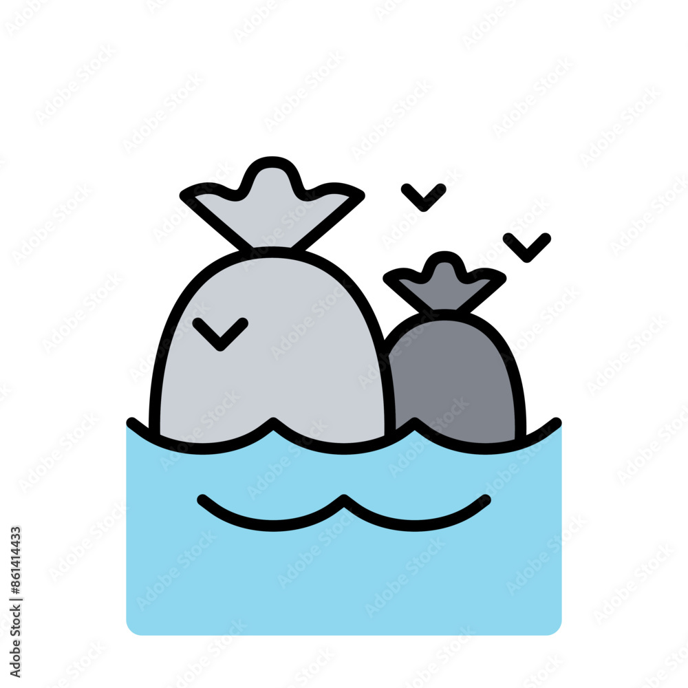 Water pollution icon Water pollution icon