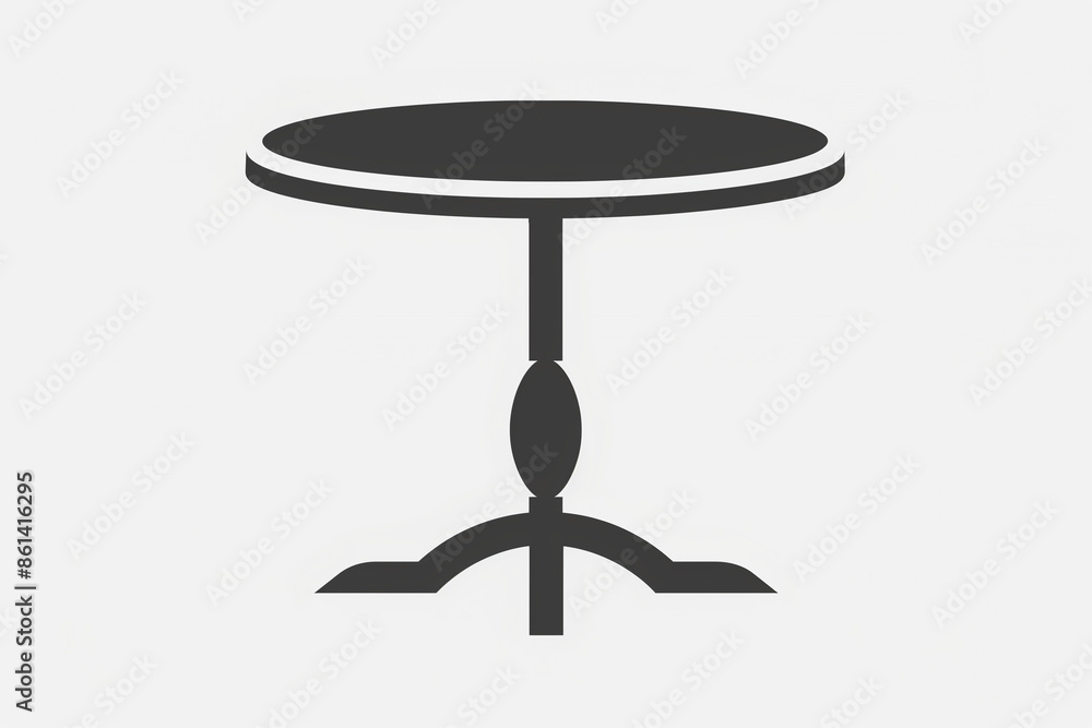 outline silhouette round rectangular table icon outline silhouette round rectangular table icon