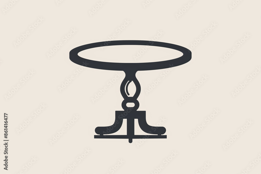 outline silhouette round rectangular table icon outline silhouette round rectangular table icon