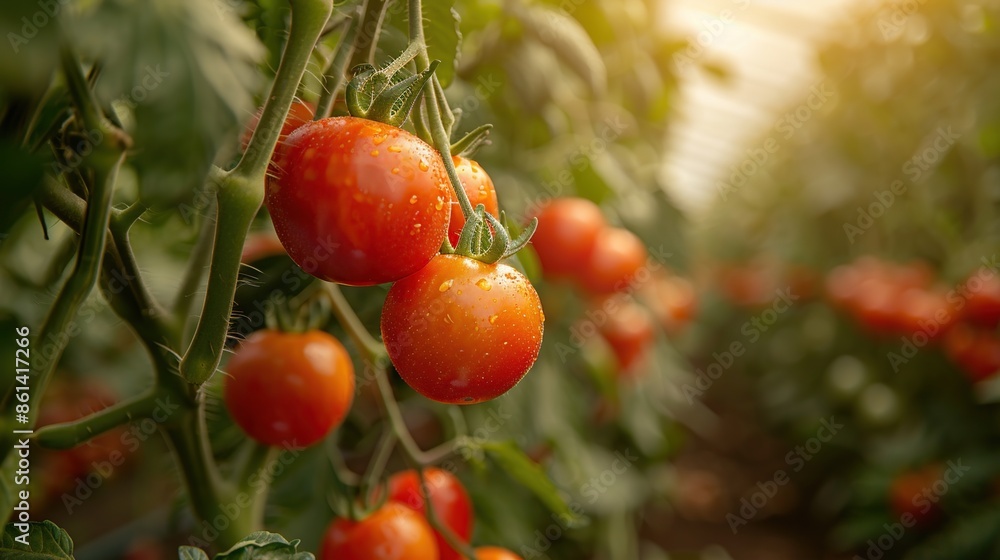 Ripe Red Tomatoes on the Vine Ripe Red Tomatoes on the Vine