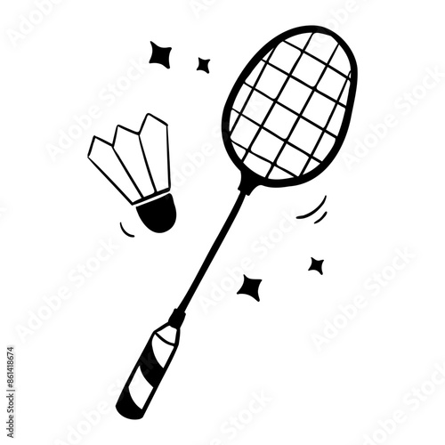 badminton icon illustration