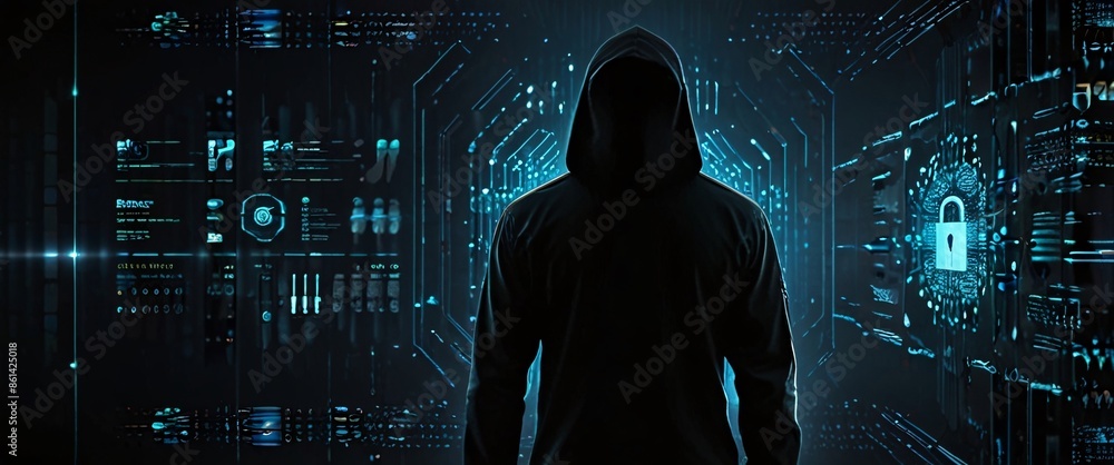 the importance of cyber security and digital protection in the modern business landscape. Use futuristic and sleek technology designs to convey a sense of advanced protection and security the importance of cyber security and digital protection in the modern business landscape. Use futuristic and sleek technology designs to convey a sense of advanced protection and security