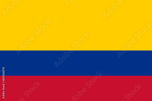 Colombia flag in official colors and proportion correctly vector