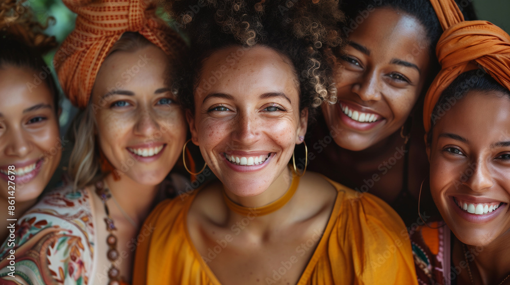 Group of diverse women. Group of diverse women.