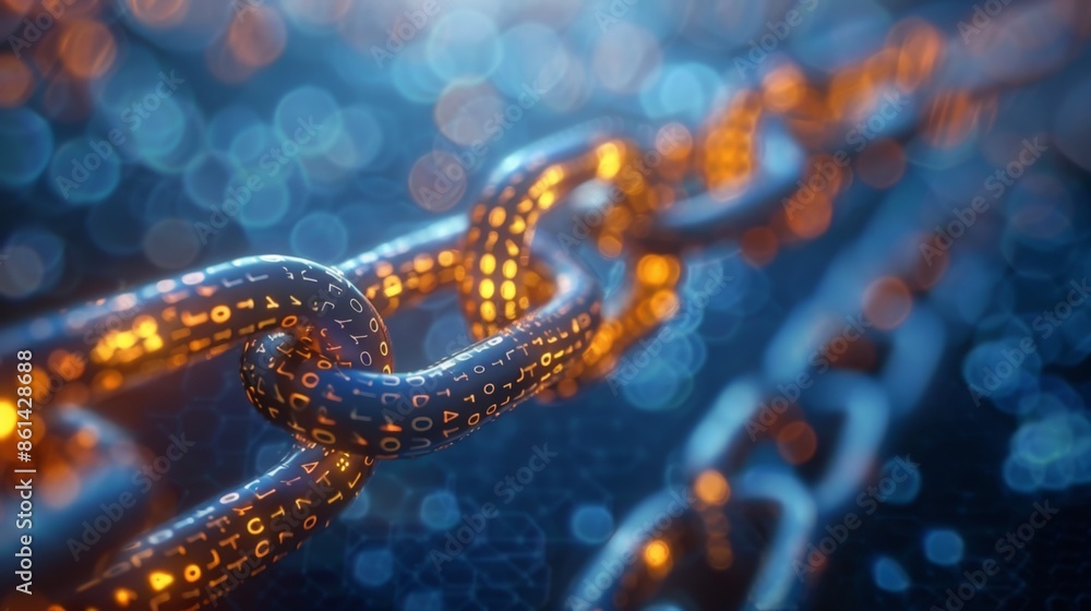 A close-up of a digital chain link, symbolizing secure and interoperable technology. A close-up of a digital chain link, symbolizing secure and interoperable technology.