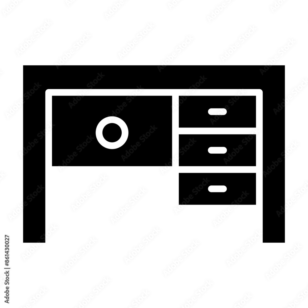 Desk glyph icon Desk glyph icon